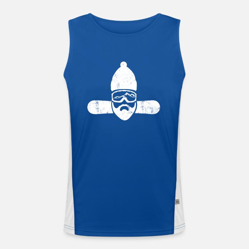 Snowboarder Funktionelles Kontrast-Tank Top für Männer 