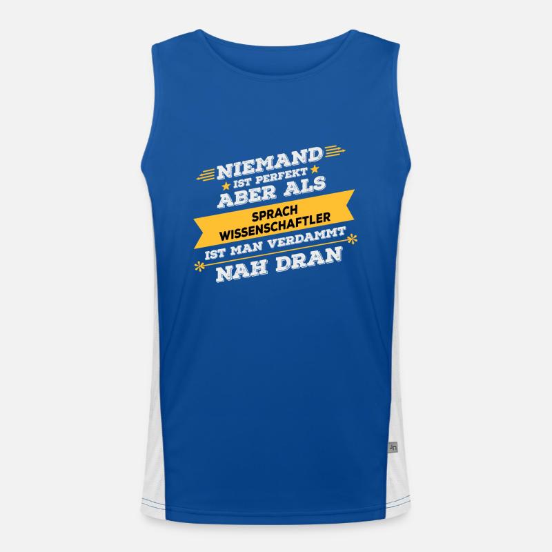 Linguist profession gift Men's Functional Contrast Tank Top 