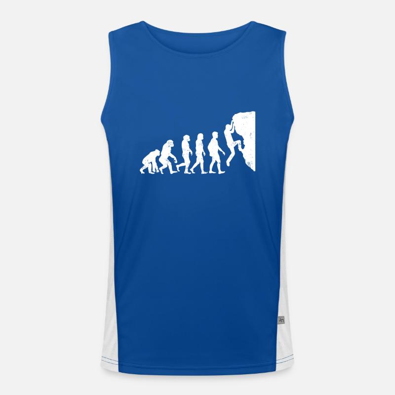 Klettern evolution bouldern geschenk bergsteigen Funktionelles Kontrast-Tank Top für Männer 