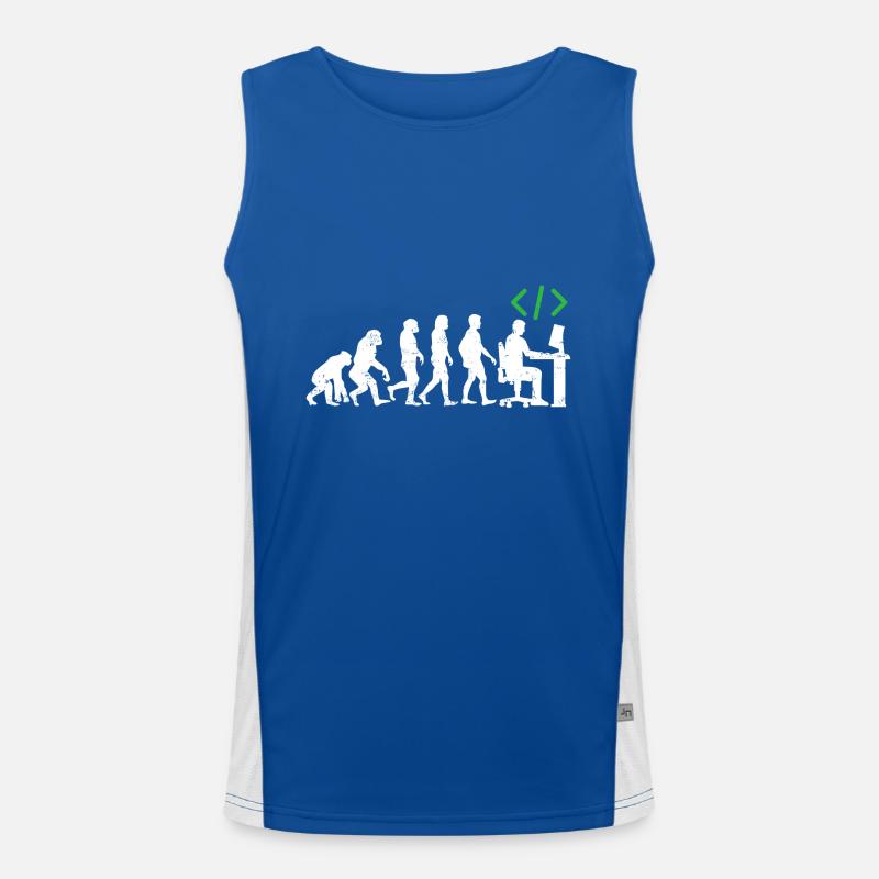 Programmierer Evolution geschenk coder java c++ Funktionelles Kontrast-Tank Top für Männer 