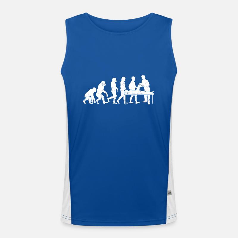 Physiotherapie evolution physio therapeut geschenk Funktionelles Kontrast-Tank Top für Männer 