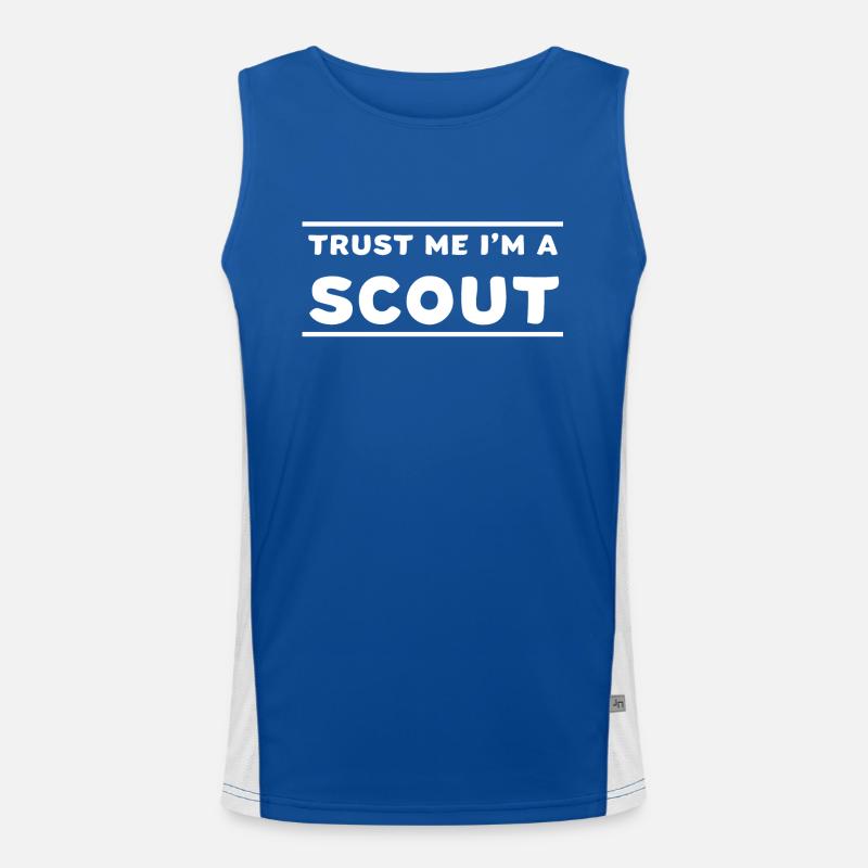 TRUST ME I'M A SCOUT Geschenk Funktionelles Kontrast-Tank Top für Männer 