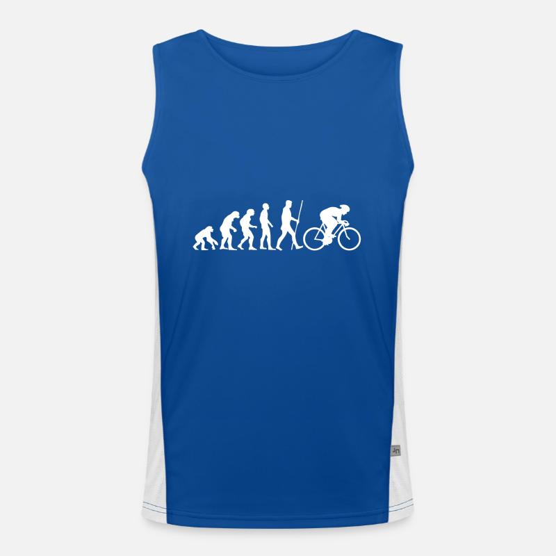 Evolution road bicycle as a gift Men's Functional Contrast Tank Top 