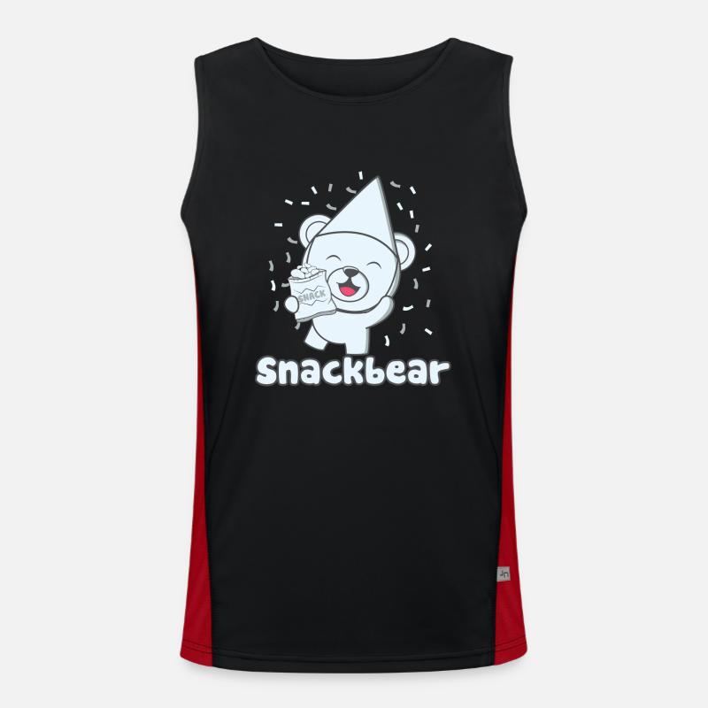 Snack bear / snack bear with hat Men's Functional Contrast Tank Top 