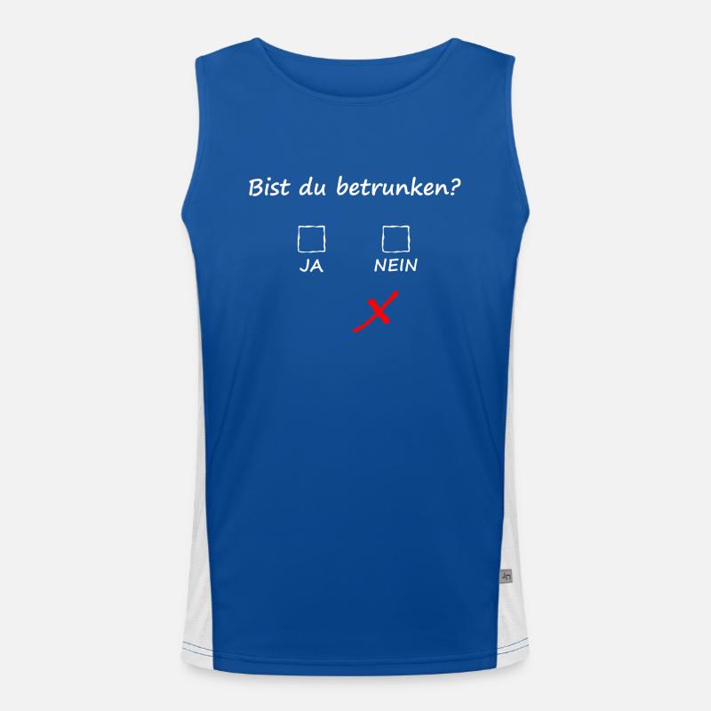 BIST DU BETRUNKEN? Geschenkidee Motiv Design Cool Funktionelles Kontrast-Tank Top für Männer 