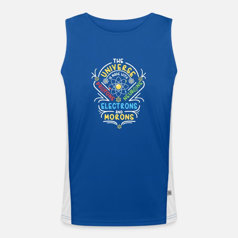 Univers est constitué d'électrons de neutrons à protons Débardeur respirant contrasté Homme 