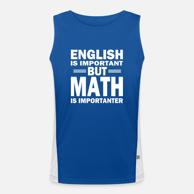 Mathe Shirt! MATH IS IMPORTANT2! Funktionelles Kontrast-Tank Top für Männer 