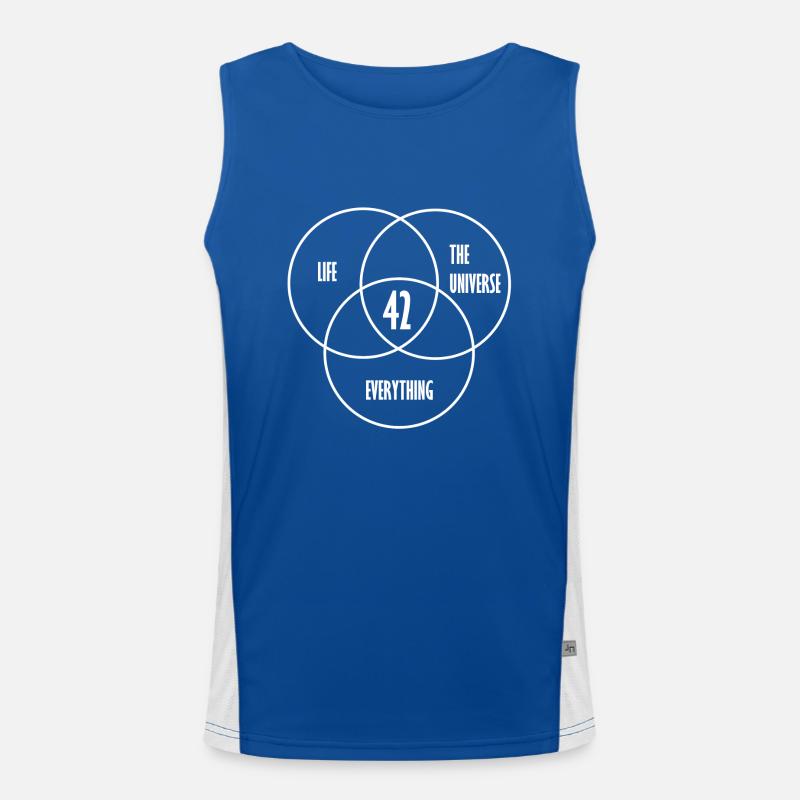 42 - The ultimate answer! Cool, funny idea Men's Functional Contrast Tank Top 