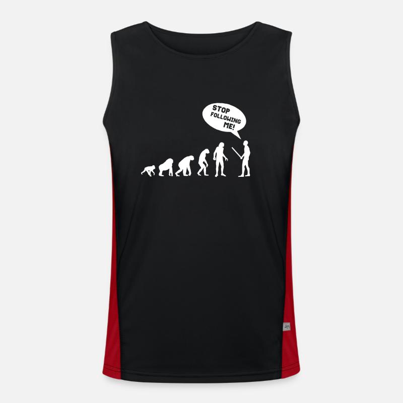 EVOLUTION - Men's Functional Contrast Tank Top  - black/red
