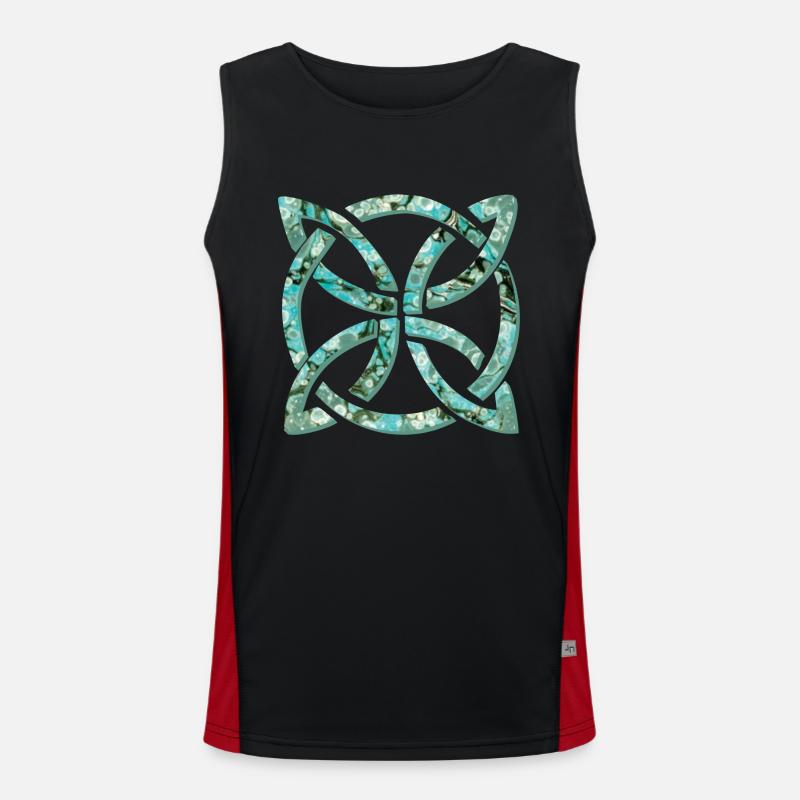 celtic knot 10 e 247 - Men's Functional Contrast Tank Top  - black/red