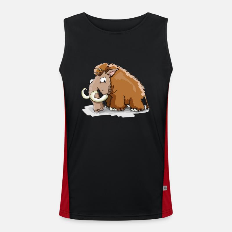 Grumpy mammoth! Gift idea - Men's Functional Contrast Tank Top  - black/red