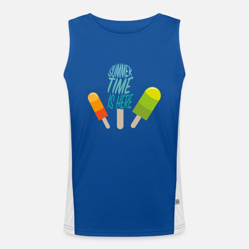 Summertime Eis Funktionelles Kontrast-Tank Top für Männer 