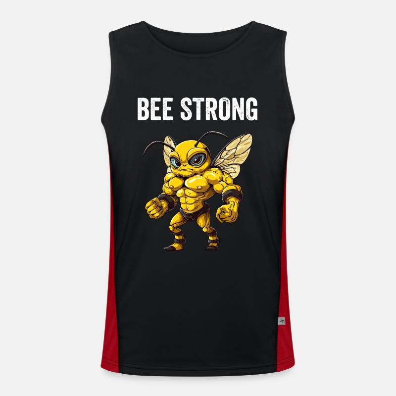 Bee Strong - Conception d’abeilles Débardeur respirant contrasté Homme 