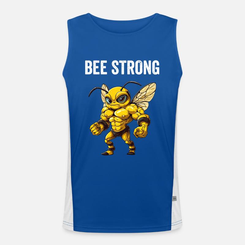 Bee Strong - Bee Design Men's Functional Contrast Tank Top 