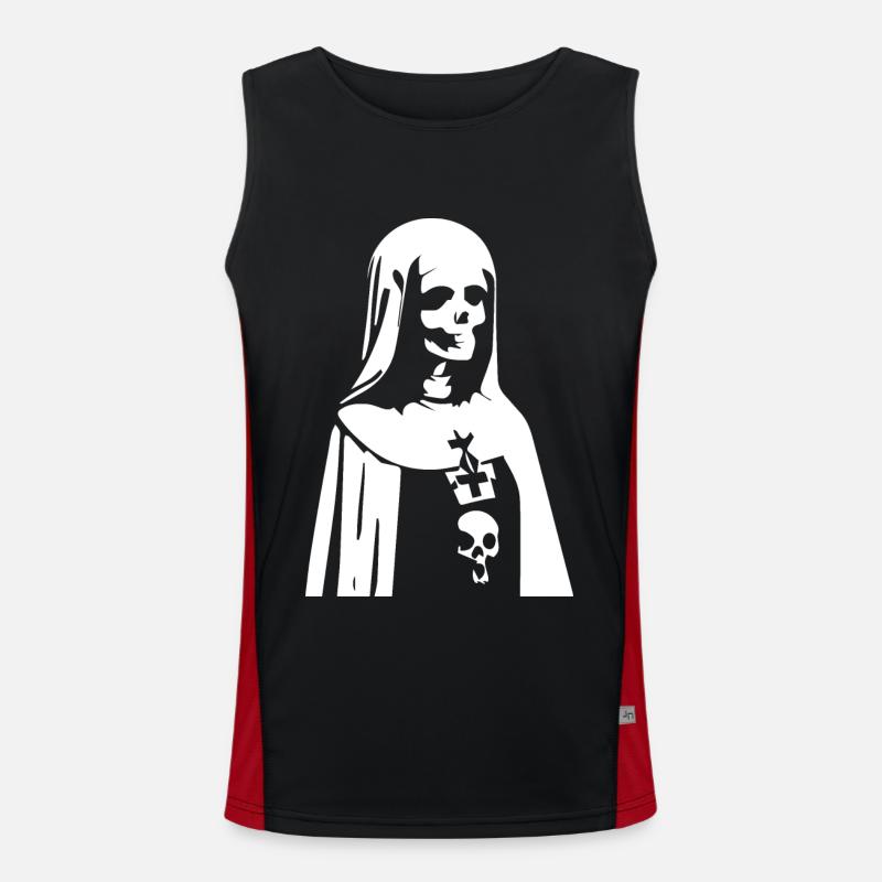 Furchtlos das Unkonventionelle mit Horror umarmen Funktionelles Kontrast-Tank Top für Männer 