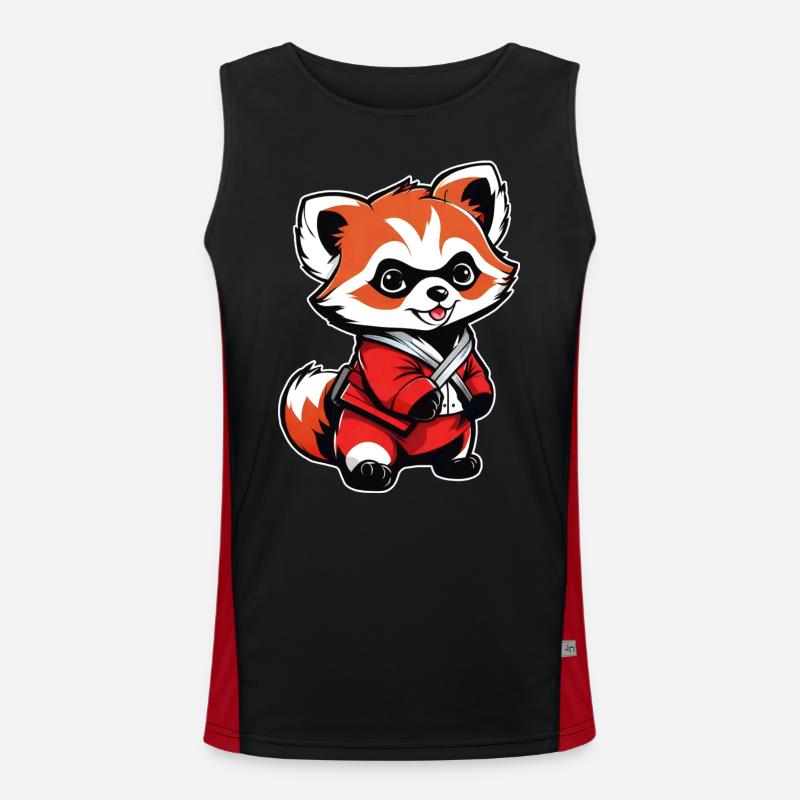 Mignon petit ours panda roux Débardeur respirant contrasté Homme 
