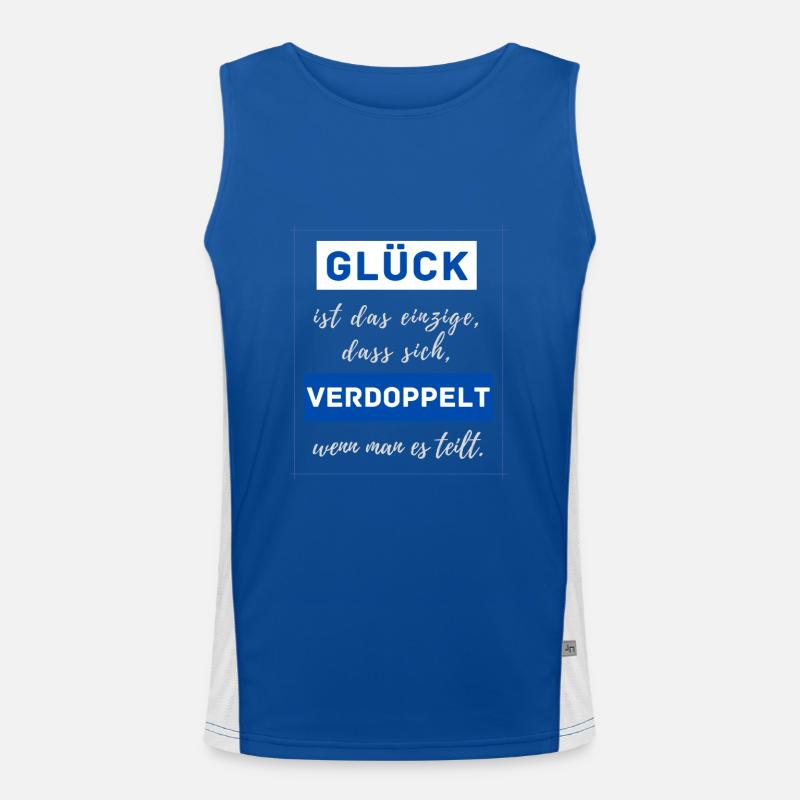 Glück ist das einzige dass Funktionelles Kontrast-Tank Top für Männer 