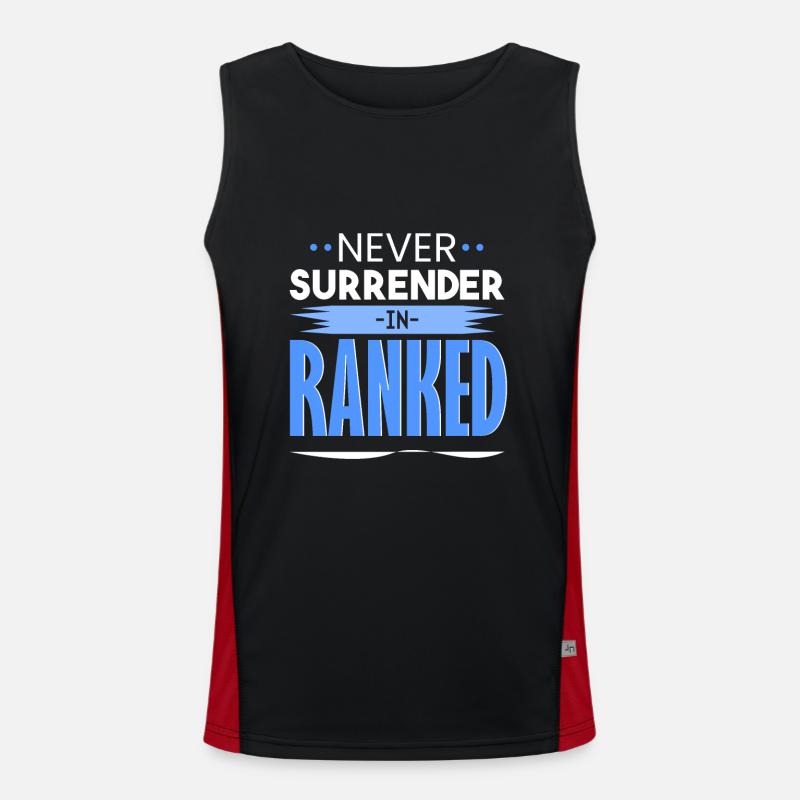Niemals SURRENDER Funktionelles Kontrast-Tank Top für Männer 