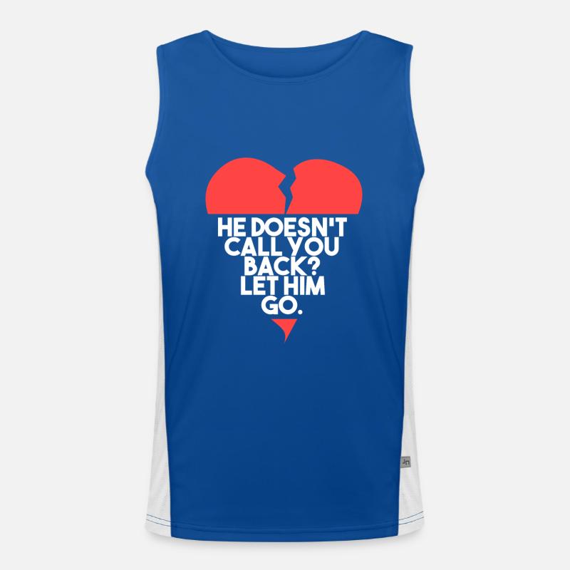 Let him go! Men's Functional Contrast Tank Top 