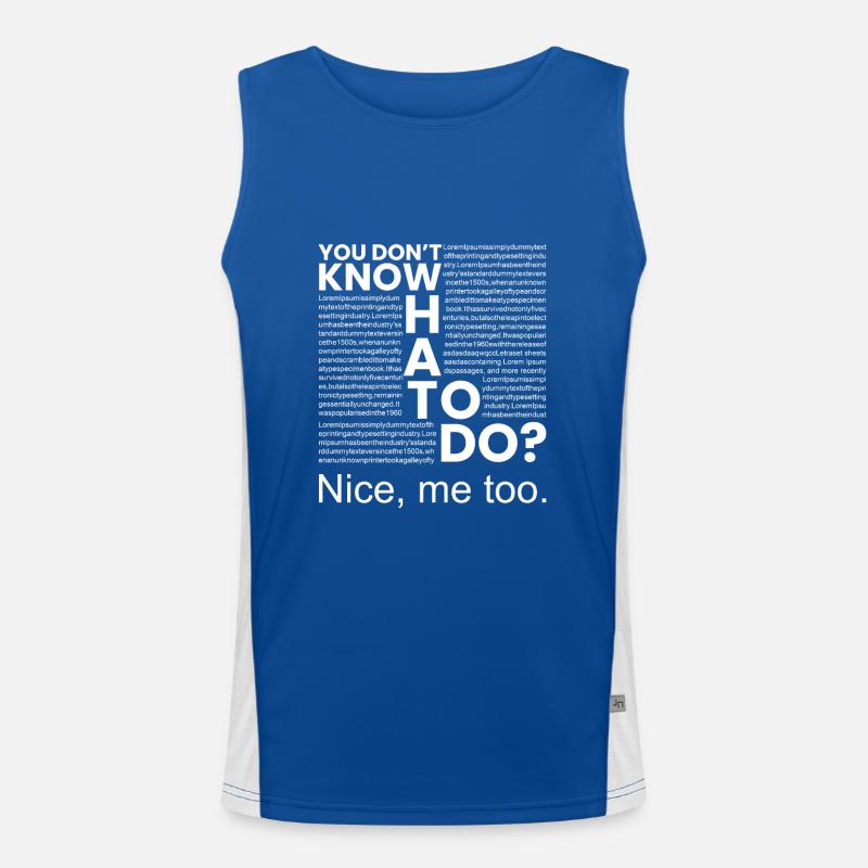 Time to hang out Men's Functional Contrast Tank Top 