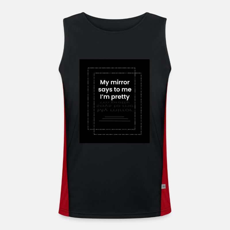 Ich bin sehr hübsch Funktionelles Kontrast-Tank Top für Männer 