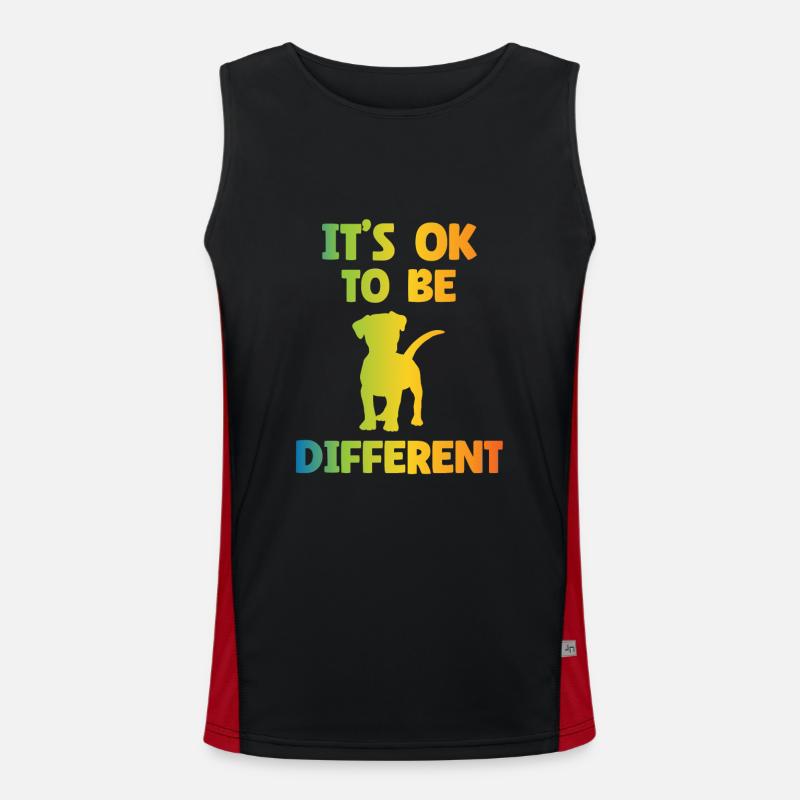 It's Ok To Be Different - Autism Men's Functional Contrast Tank Top 