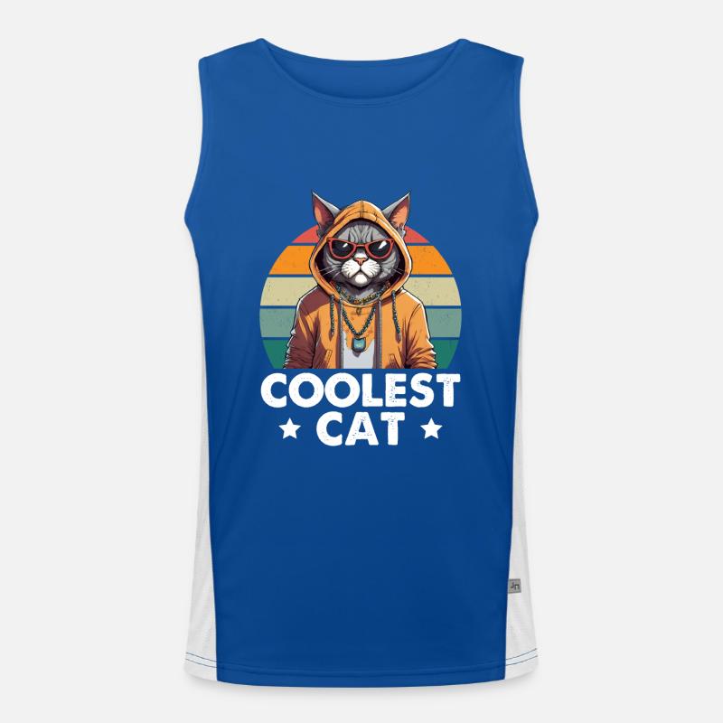 Le chat le plus cool Débardeur respirant contrasté Homme 