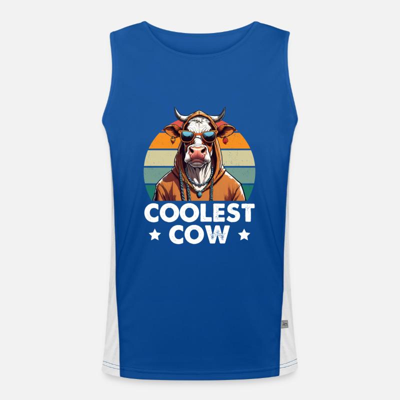 Coolest Cow Funktionelles Kontrast-Tank Top für Männer 