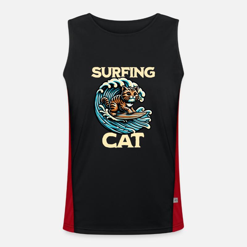 Chat surfeur Débardeur respirant contrasté Homme 