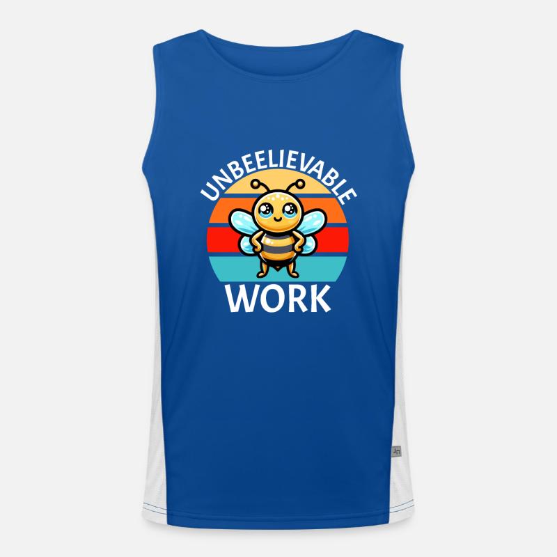 Unbeelievable Work Funktionelles Kontrast-Tank Top für Männer 