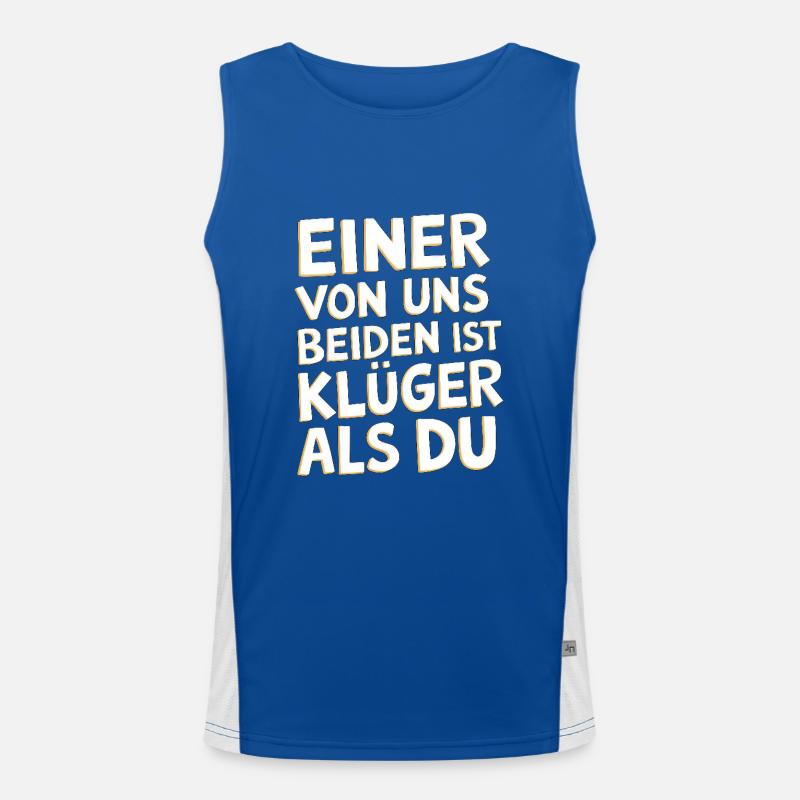 Einer Von Uns Beiden Ist Klüger Als Du Funktionelles Kontrast-Tank Top für Männer 