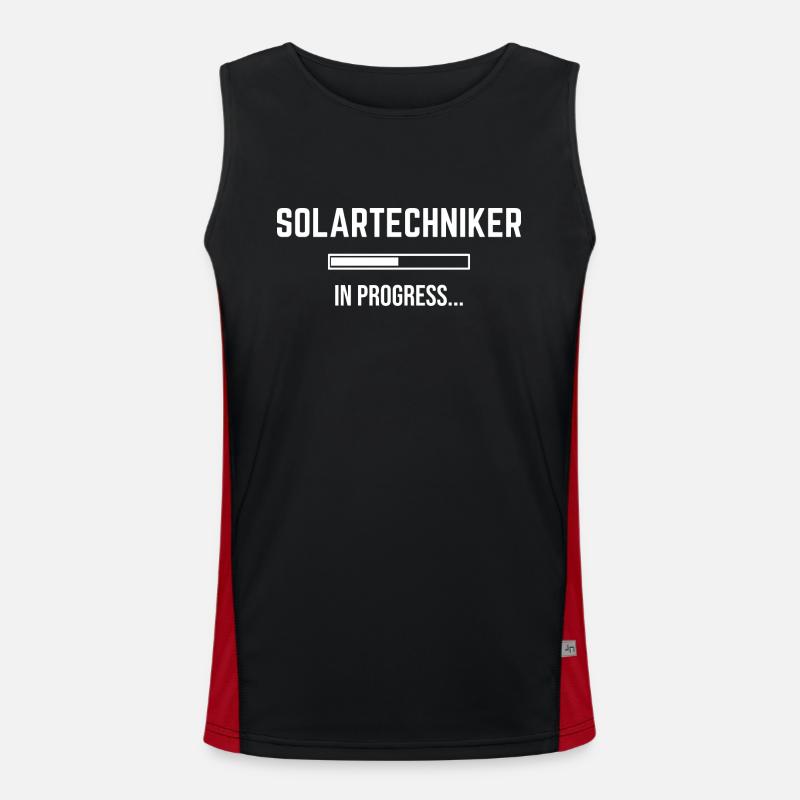 Solartechniker In Progress Funktionelles Kontrast-Tank Top für Männer 