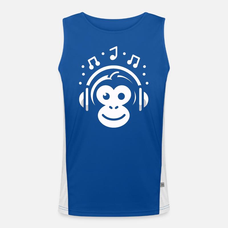 Joyful Monkey Tune Men's Functional Contrast Tank Top 
