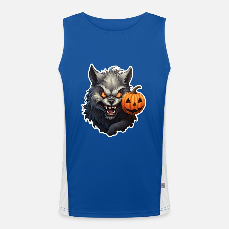 Loup d’Halloween Débardeur respirant contrasté Homme 