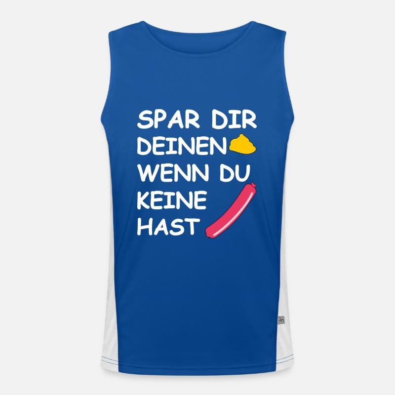 Spar dir deinen Senf Funktionelles Kontrast-Tank Top für Männer 