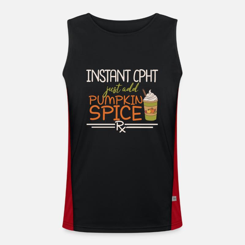 Instant CPHT | Pharmacy - Men's Functional Contrast Tank Top  - black/red