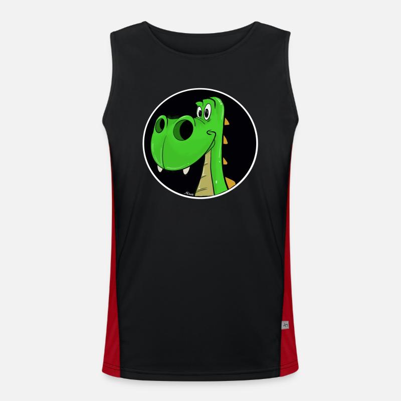 Dinosaurier Funktionelles Kontrast-Tank Top für Männer 