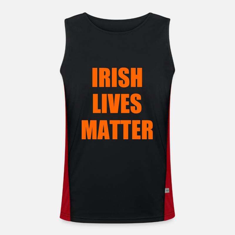 Irish lives matter Funktionelles Kontrast-Tank Top für Männer 