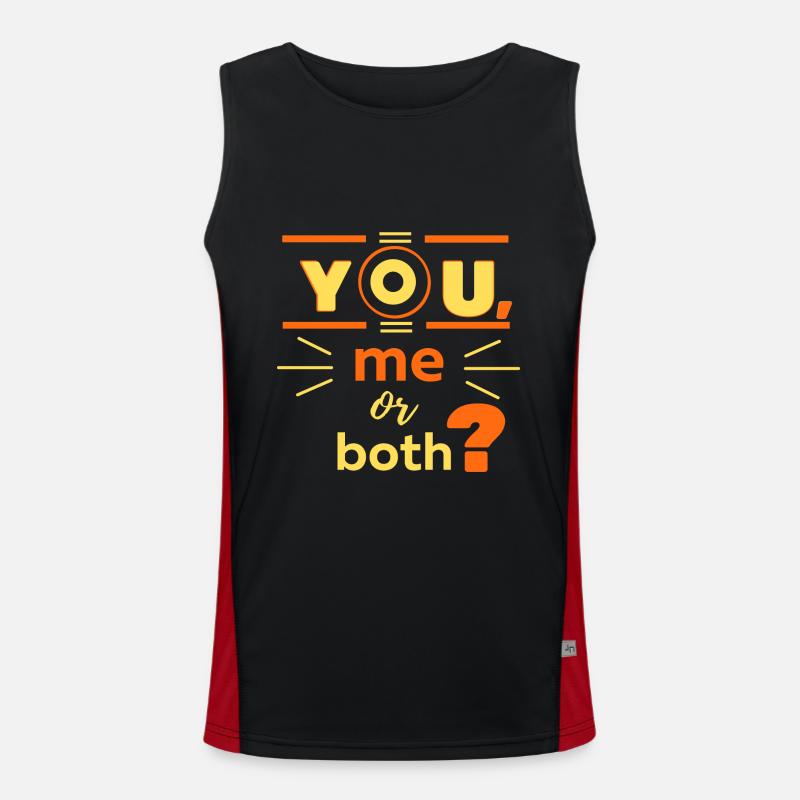Vous, moi ou les deux? Débardeur respirant contrasté Homme 