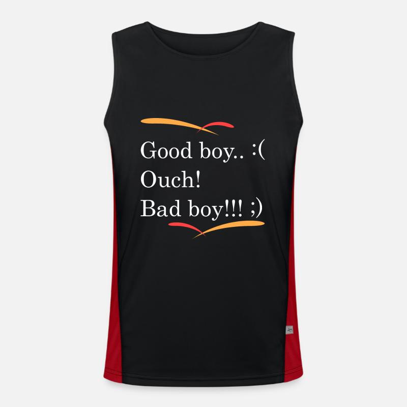 Good b... oh, bad boy!!! Men's Functional Contrast Tank Top 