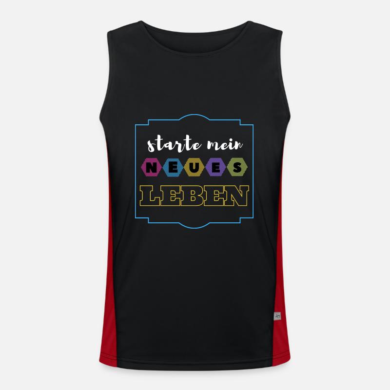 starte mein neues Leben Funktionelles Kontrast-Tank Top für Männer 