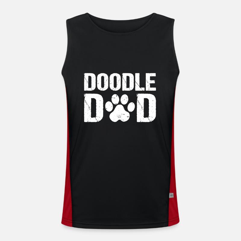 Doodle Dad Doodle Dogs Men's Functional Contrast Tank Top 