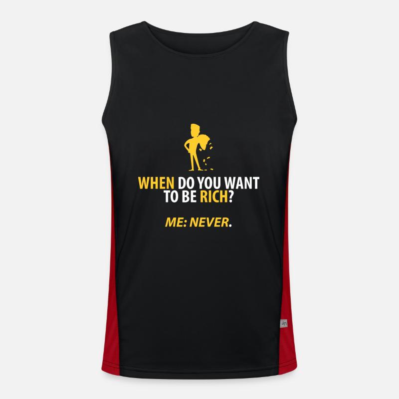 Never rich! Men's Functional Contrast Tank Top 