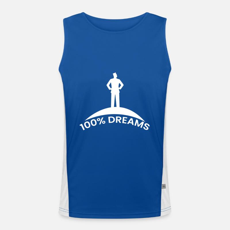 100% Träume Funktionelles Kontrast-Tank Top für Männer 