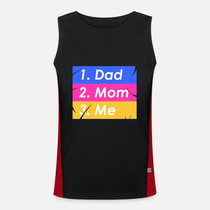 1. Papa 2. Maman 3. I Débardeur respirant contrasté Homme 