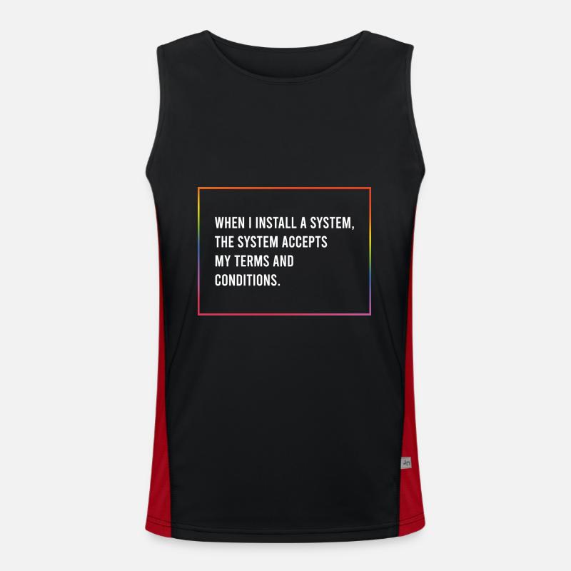 Wenn ich ein System installiere... Funktionelles Kontrast-Tank Top für Männer 