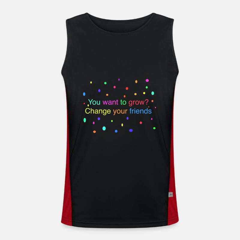 Ändern Sie Ihre Freunde Funktionelles Kontrast-Tank Top für Männer 