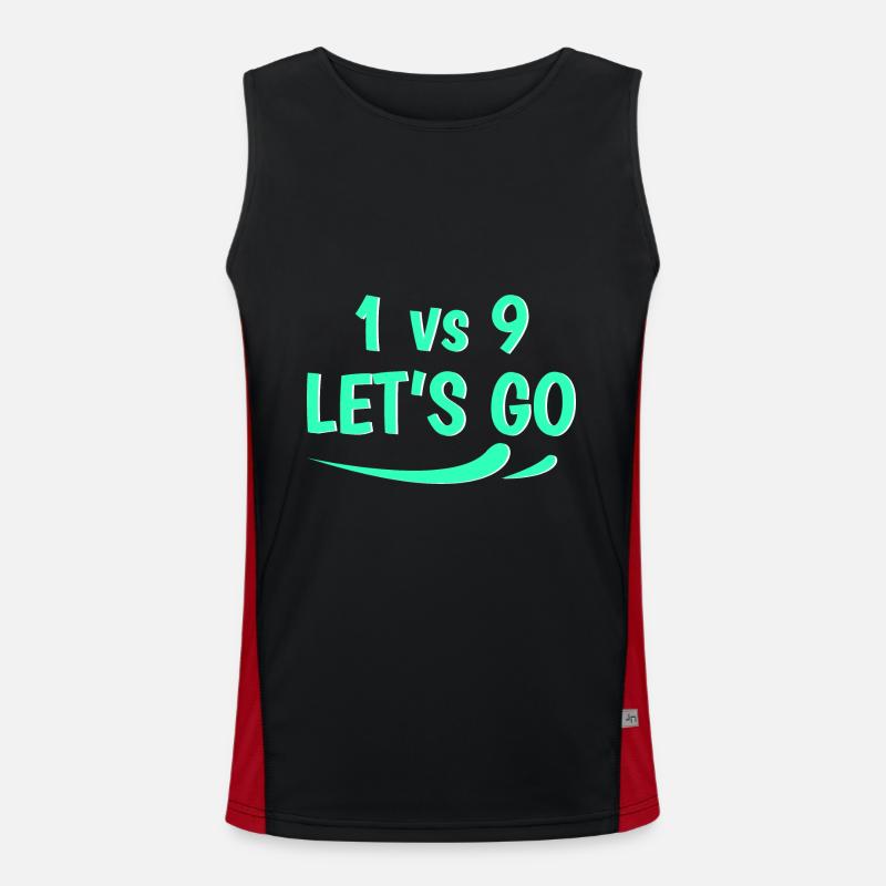 1 vs 9 lets go Funktionelles Kontrast-Tank Top für Männer 