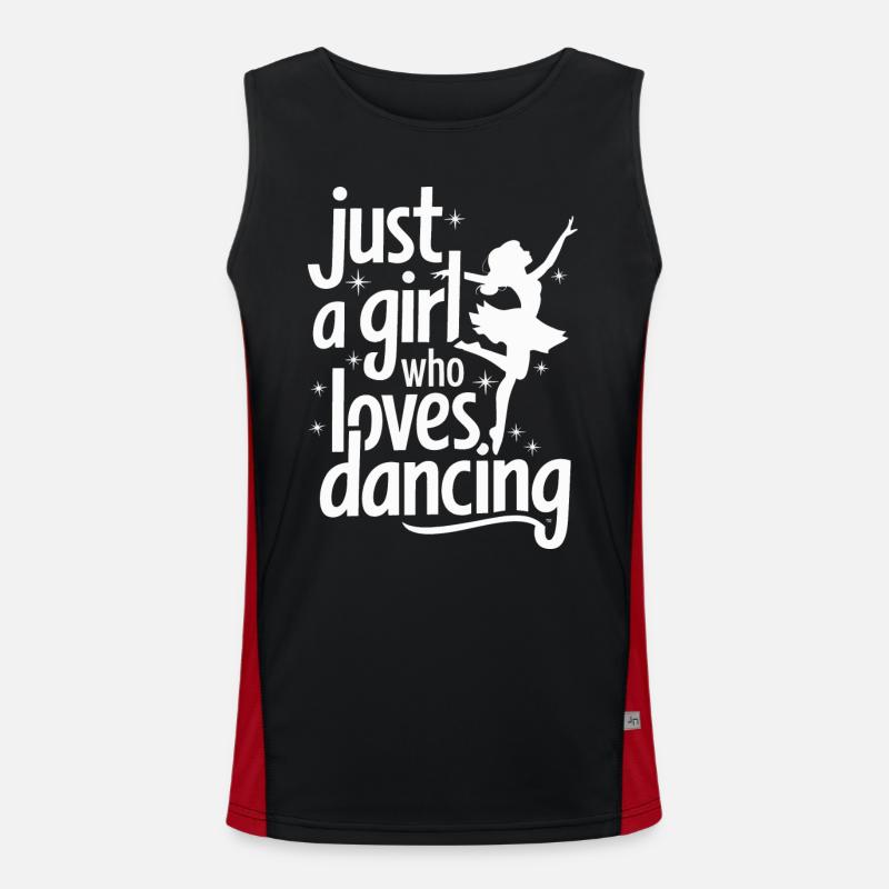 Dancing Dancers Dancing - Men's Functional Contrast Tank Top  - black/red