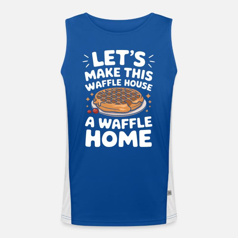 Waffles Breakfast Sweets Men's Functional Contrast Tank Top 
